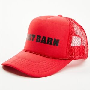 Boot Barn Trucker Hat- Logo Red & Black Country Western Ballcaps